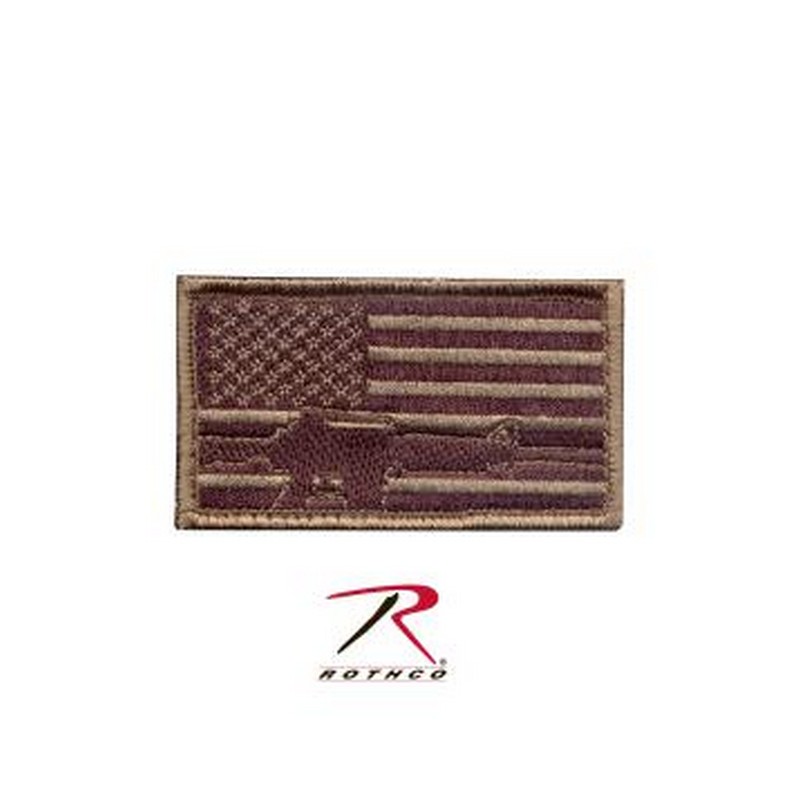 Rothco Subdued Flag & Rifle Morale Patch - Arvada Army Navy Surplus