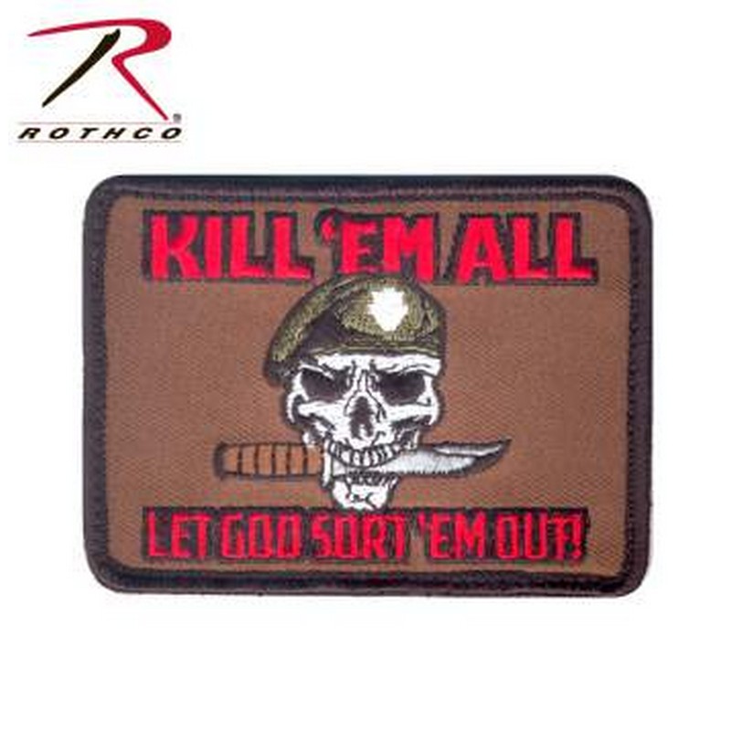 Rothco Kill Em All Let God Sort Em Out Morale Patch - Arvada Army Navy  Surplus